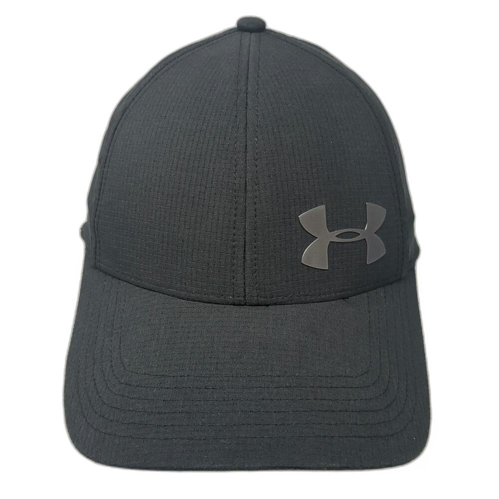Under Armour Baseball Cap Black XL Fitted Polyester Logo Performance Workout Hat